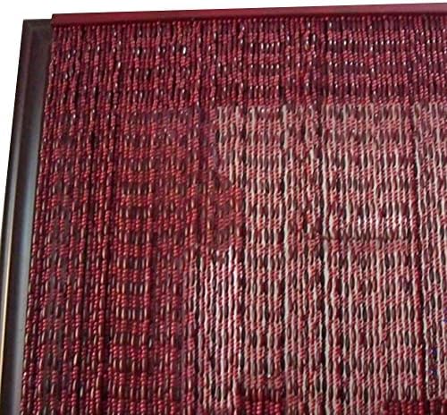 OKUOKA 31 Strands Beaded Door Curtain Red Wine Style