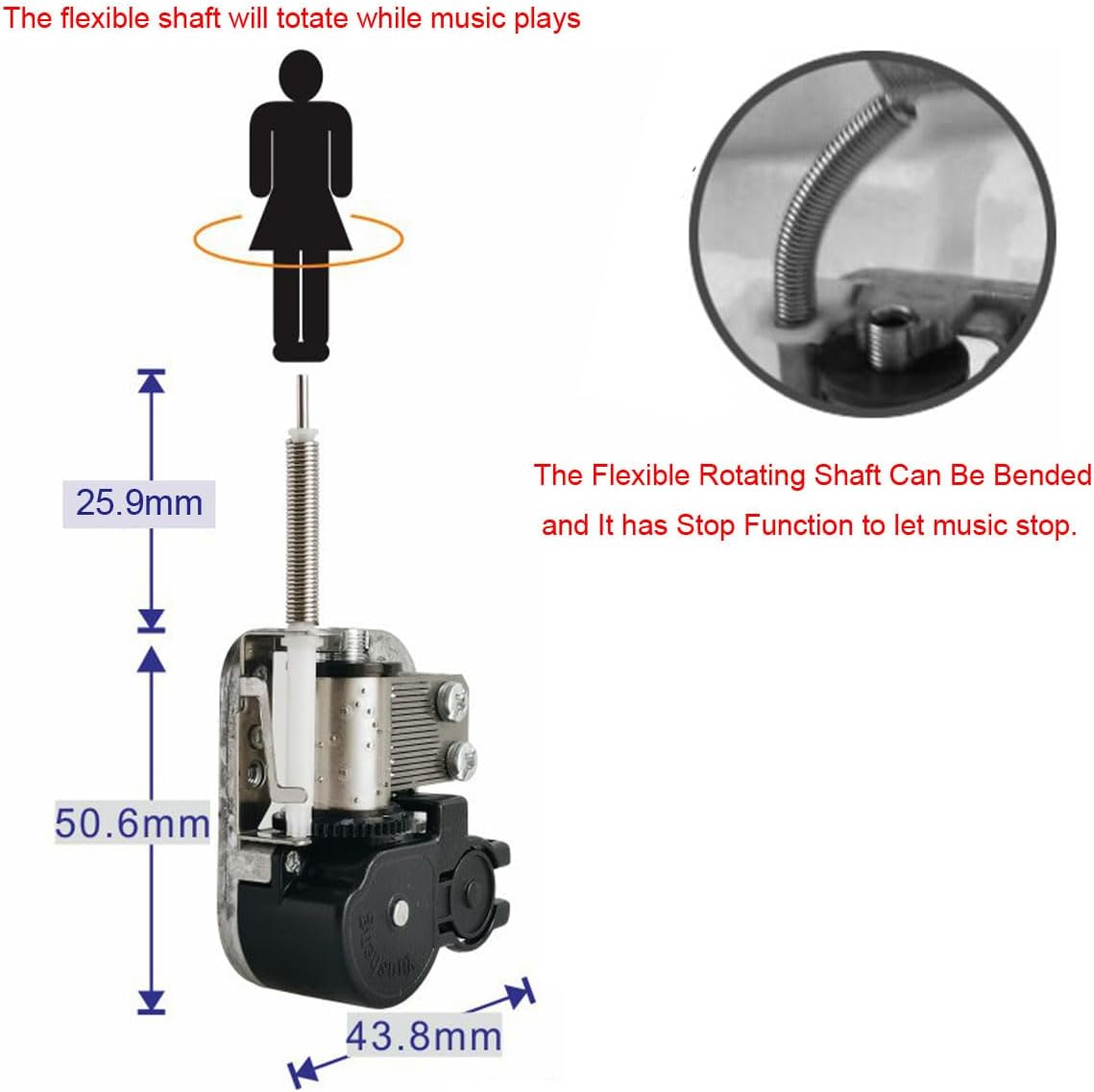 Pursuestar You Are My Sunshine Wind Up Music Box with Stop Function