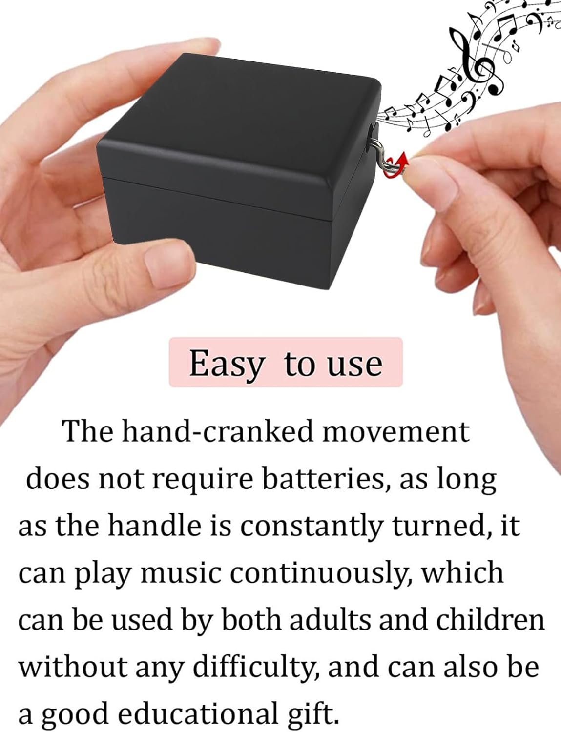ROSIKING Wooden Music Box Hand Crank Toreador Melody Gift