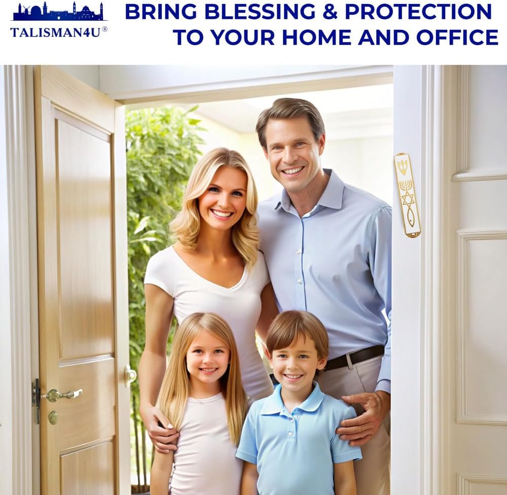 Protection Mezuzah Case with Scroll - 35 Inch White