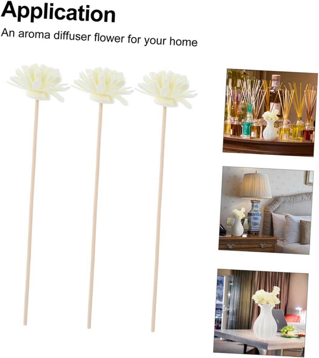 20Pcs Simulation Flower Aromatherapy Diffuser Sticks for Home Decor