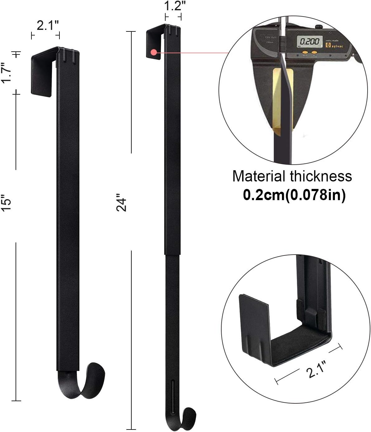 Myfolrena Adjustable Wreath Hanger for Front Door