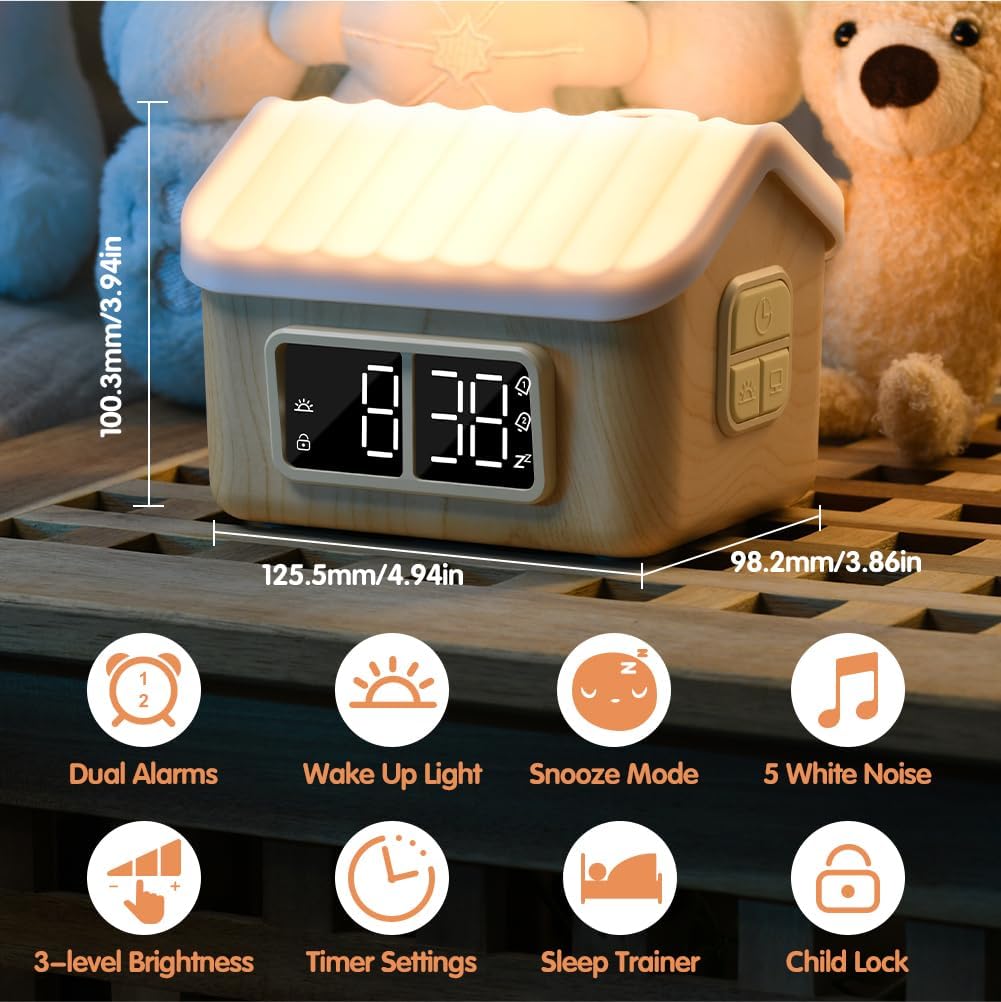 WILIT Alarm Clock with Touch Night Light and Sunrise Feature
