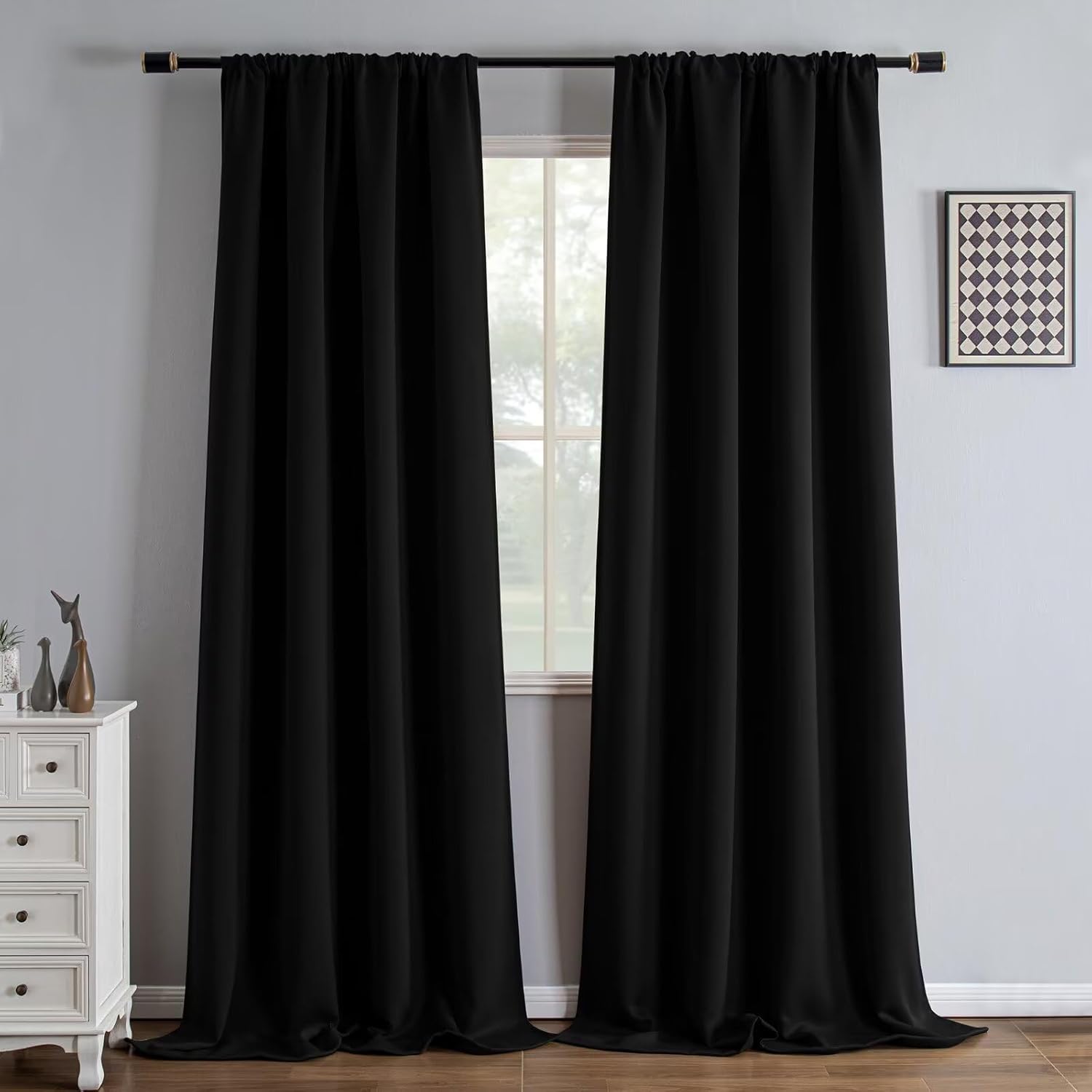 IGEMAEVE Blackout Curtains 96 Inch 2 Panels Set