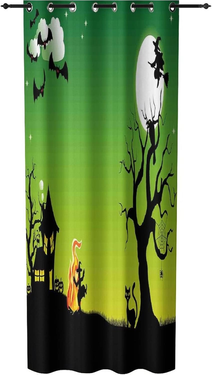 XISUNYA Halloween Door Curtain with Fire Print