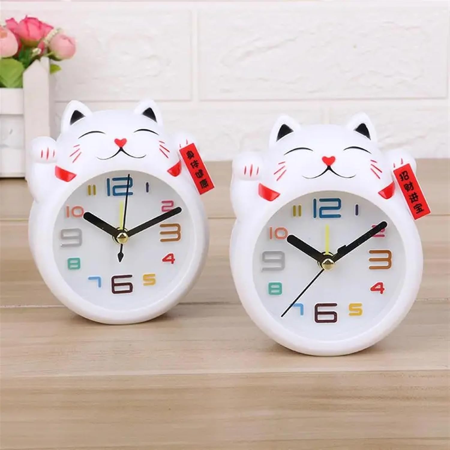 Creative Lucky Cat Digital Alarm Clock Mini Table Decoration