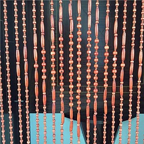Retro Wood Beaded Curtain Door Divider