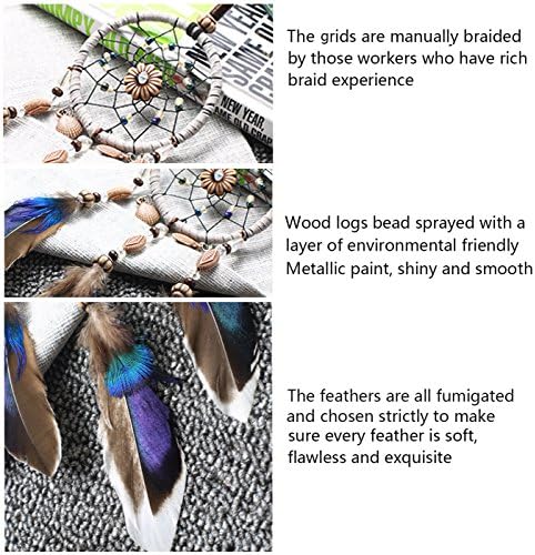 YGMONER Dream Catcher Car Interior Rearview Mirror Dangle Brown