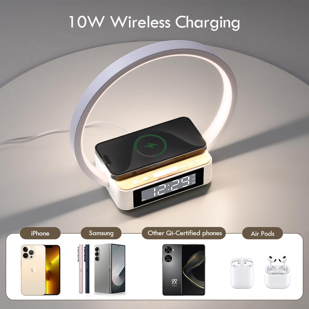 Smart Alarm Clock with Sunrise Simulation and Wireless Charging