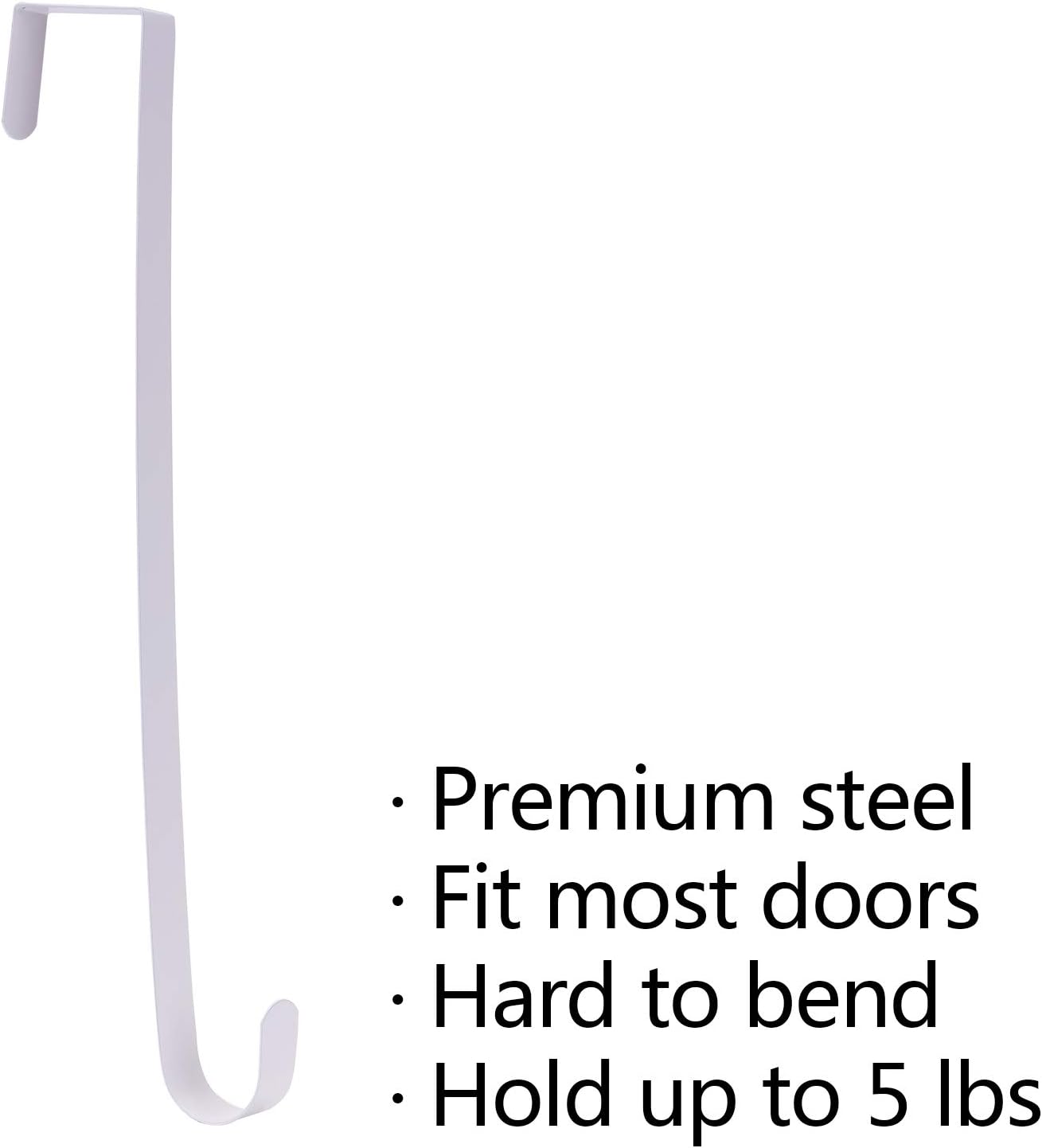 Sattiyrch 15 Inch Front Door Wreath Hanger Sturdy Steel Hook