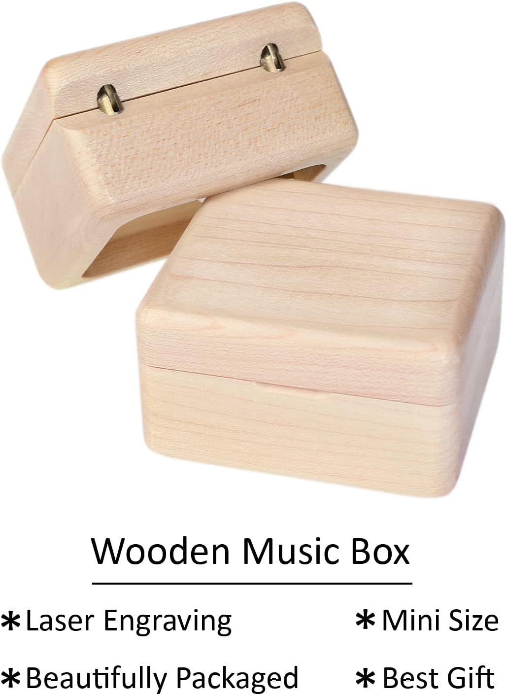 Sinzyo Maple Wooden Music Box with 18 Notes