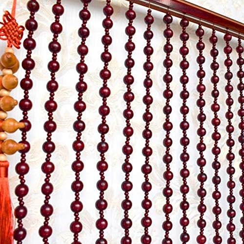 Etlegor Red Dense Beaded Curtain Panel for Doors