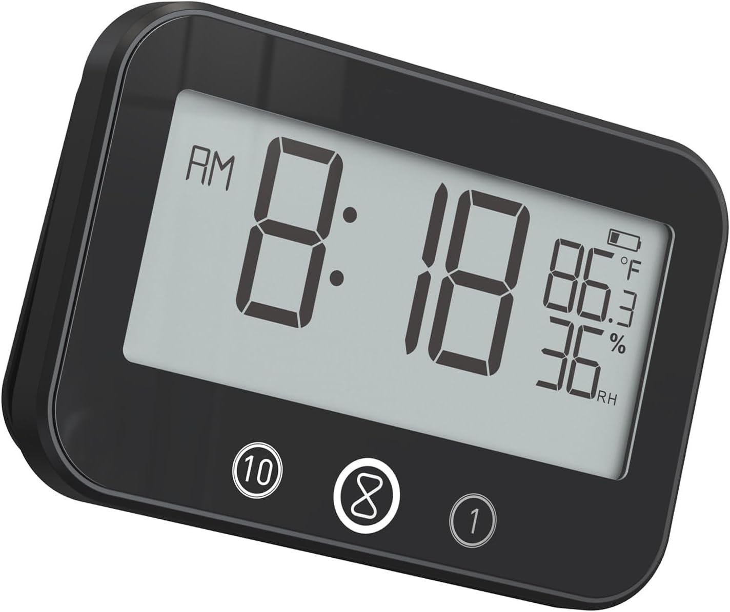 Moynagh Countdown Timer Bathroom Clock with Temperature Display