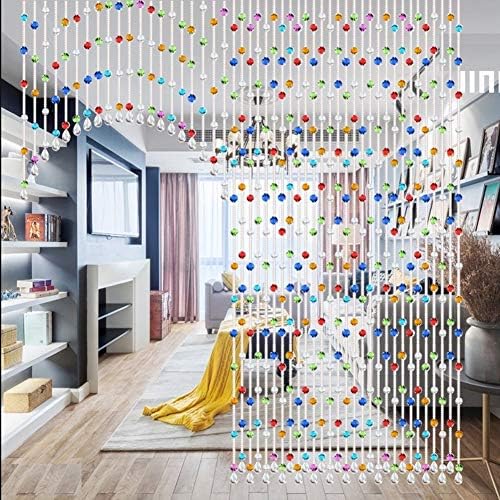 Etlegor Multicolor Crystal Beaded Curtain Panel
