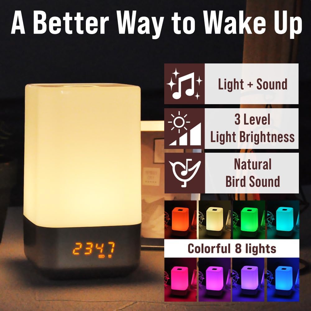 Sunrise Clock Wake Up Light with Natural Sound