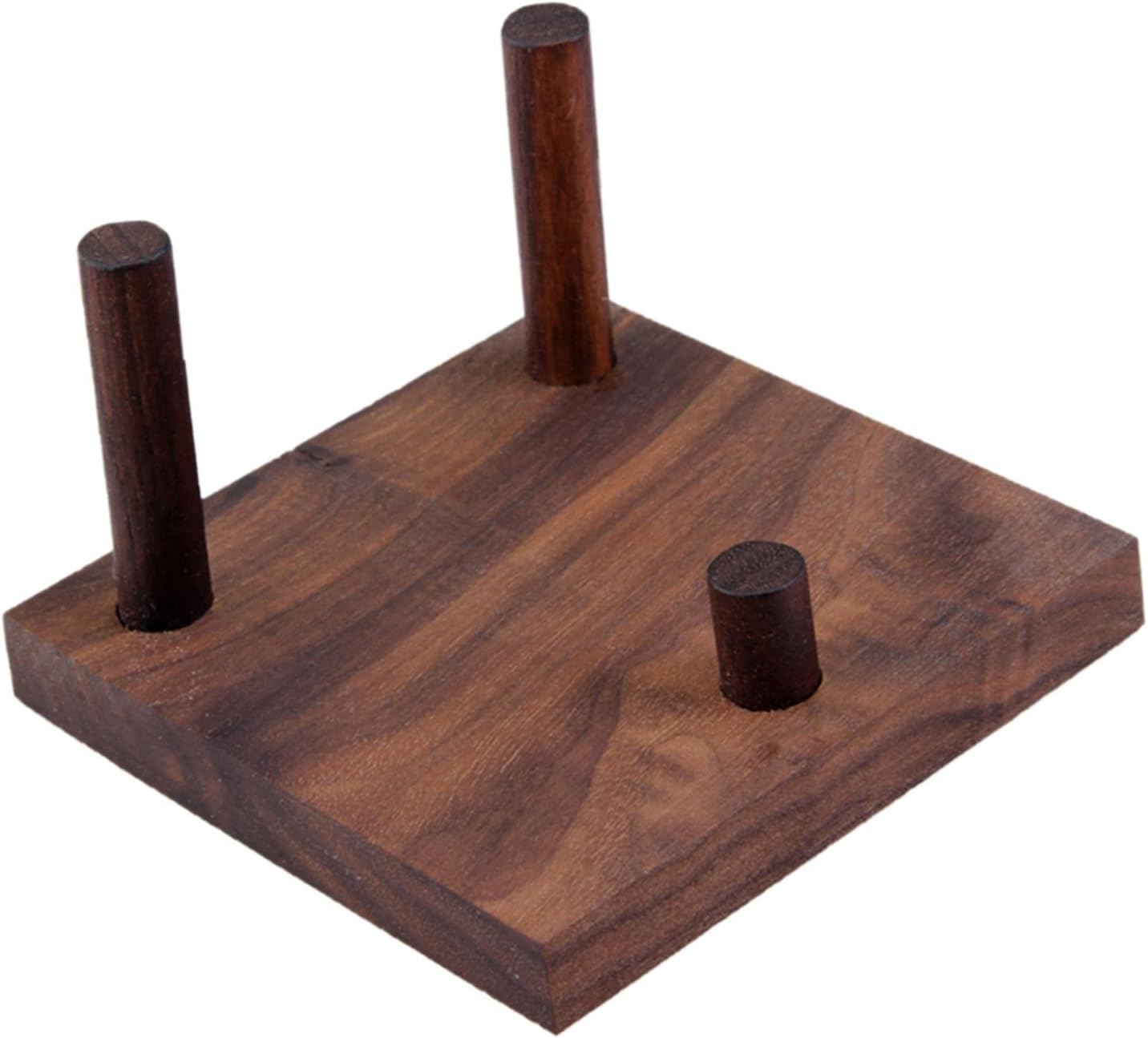 Mineral Display Frame with Wooden Base and Three Peg Easel Stand