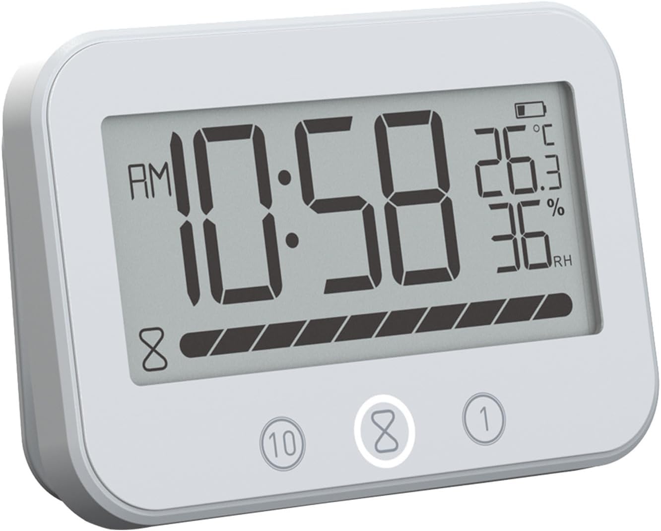 Countdown Timer Bathroom Clock with Temperature Display