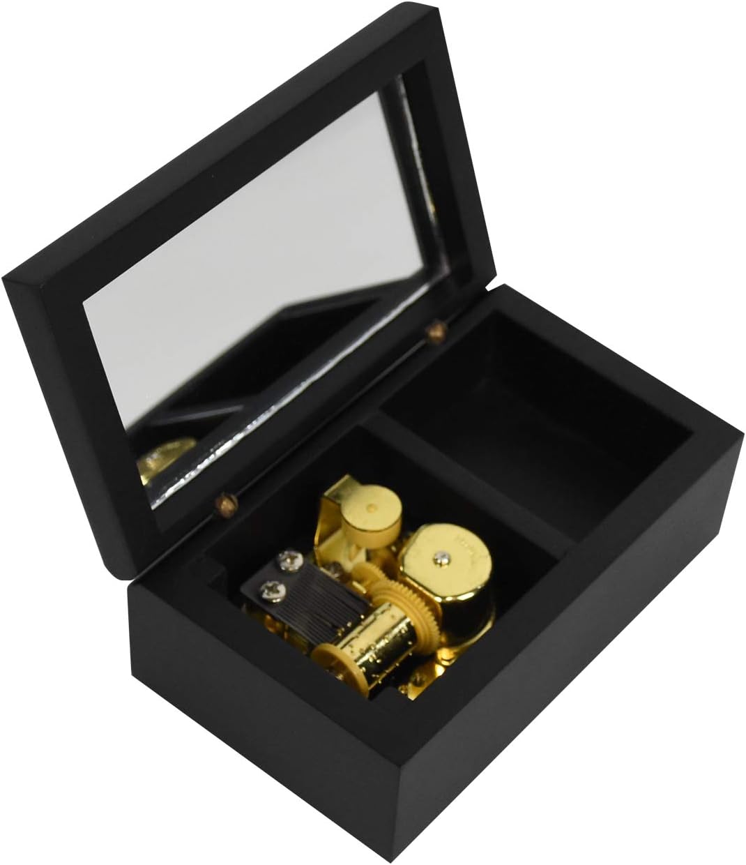 Black Wooden Musical Box with Gold Plating