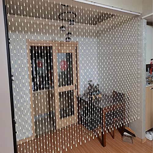 Beaded Partition Curtain Natural Wooden Beads Door Divider
