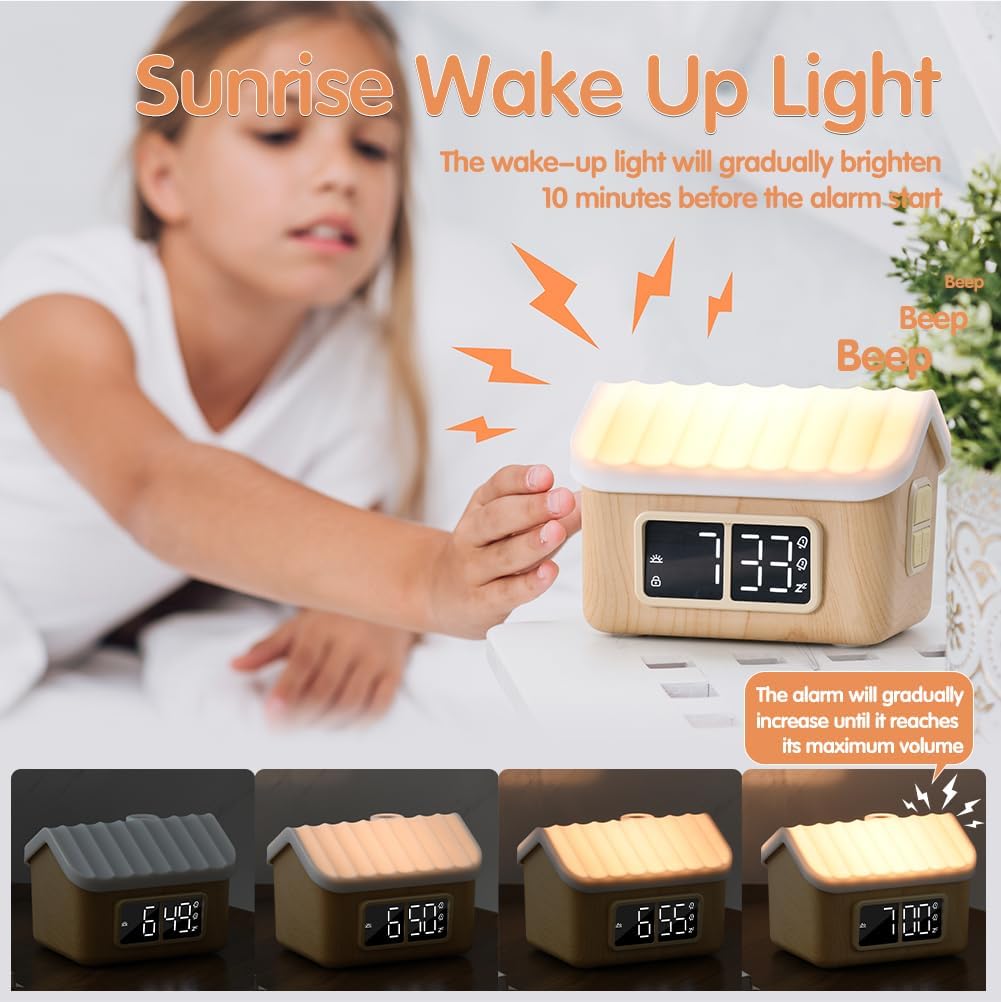 WILIT Alarm Clock with Touch Night Light and Sunrise Feature