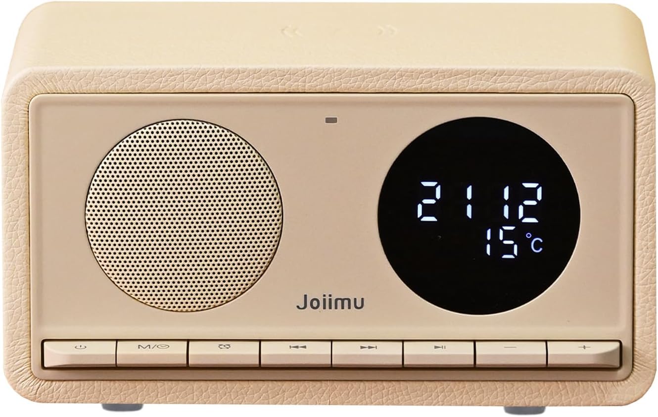 5-in-1 Bluetooth Speaker with Alarm Clock and Thermometer
