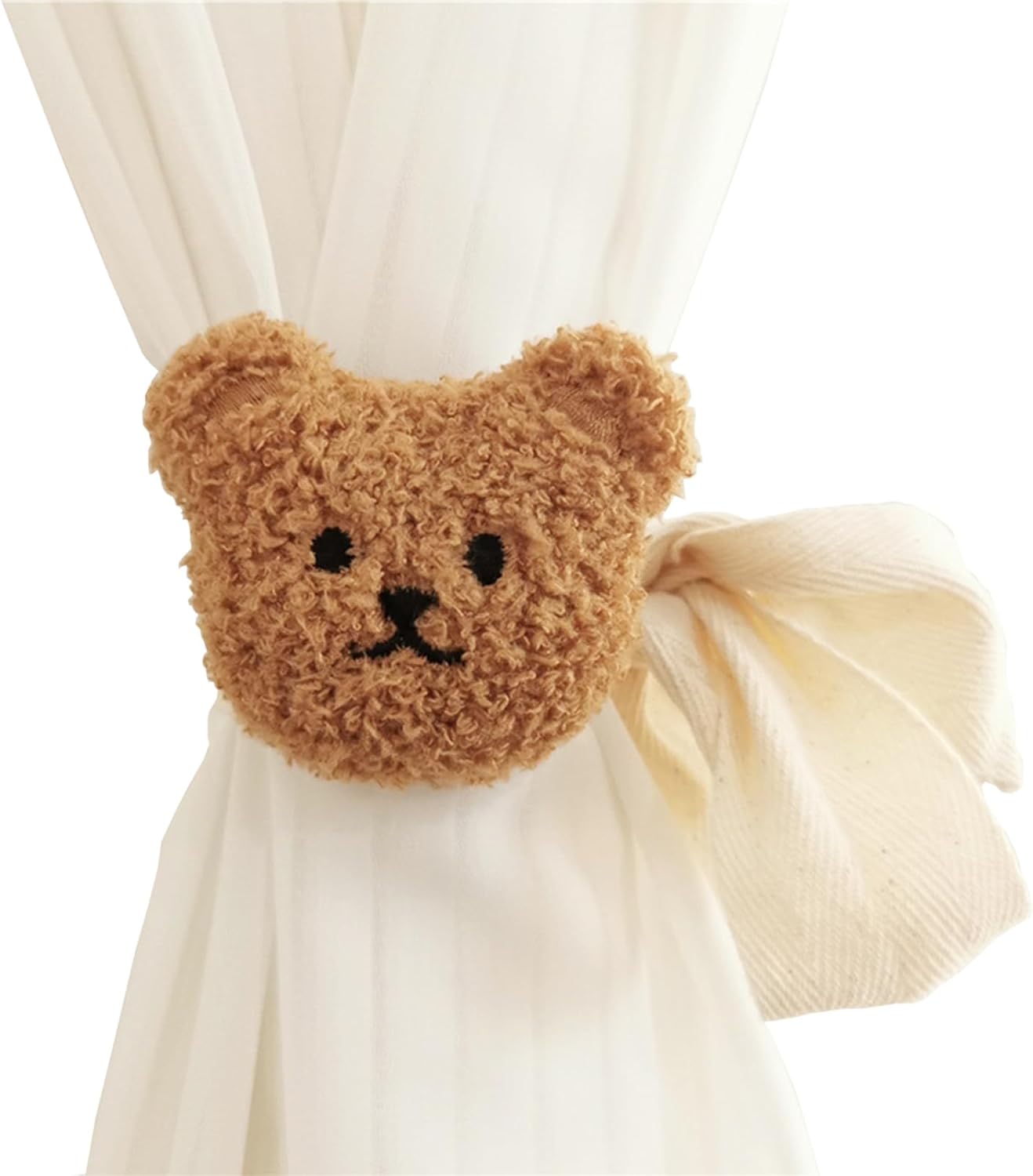 2pcs Cute Bear Curtain Tiebacks for Bedroom and Car Windows