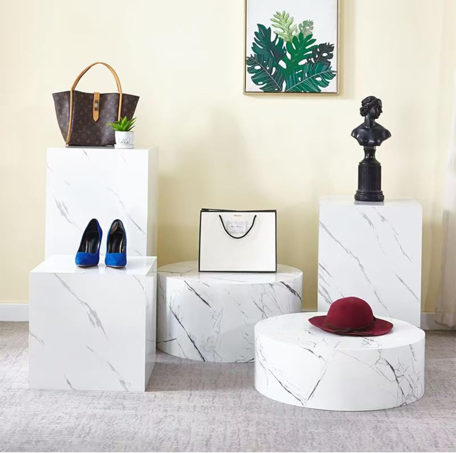 Elegant Cylinder Display Pedestal Stand for Parties