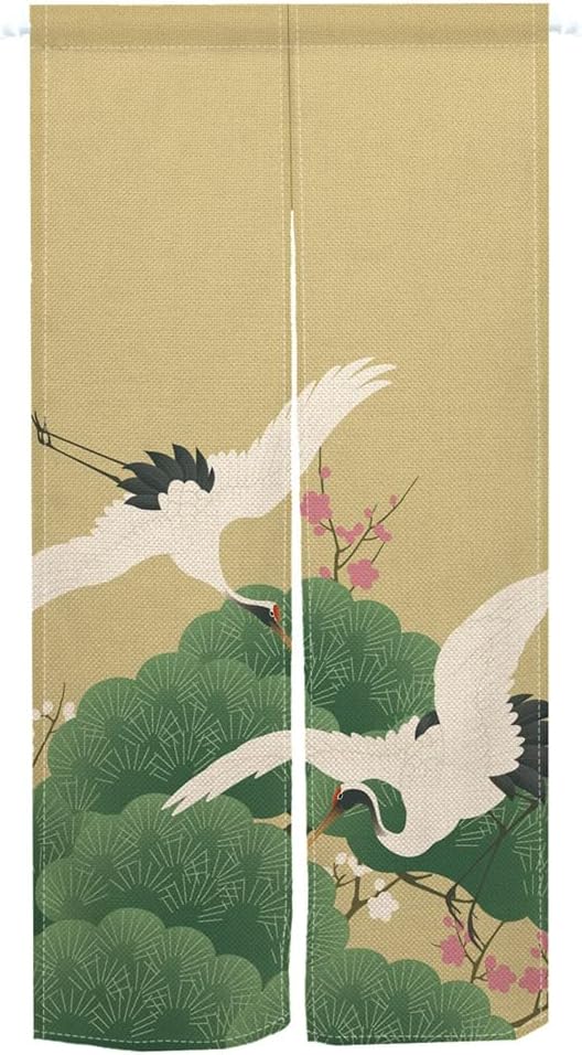 Leowefowa Traditional Japanese Noren Door Curtain