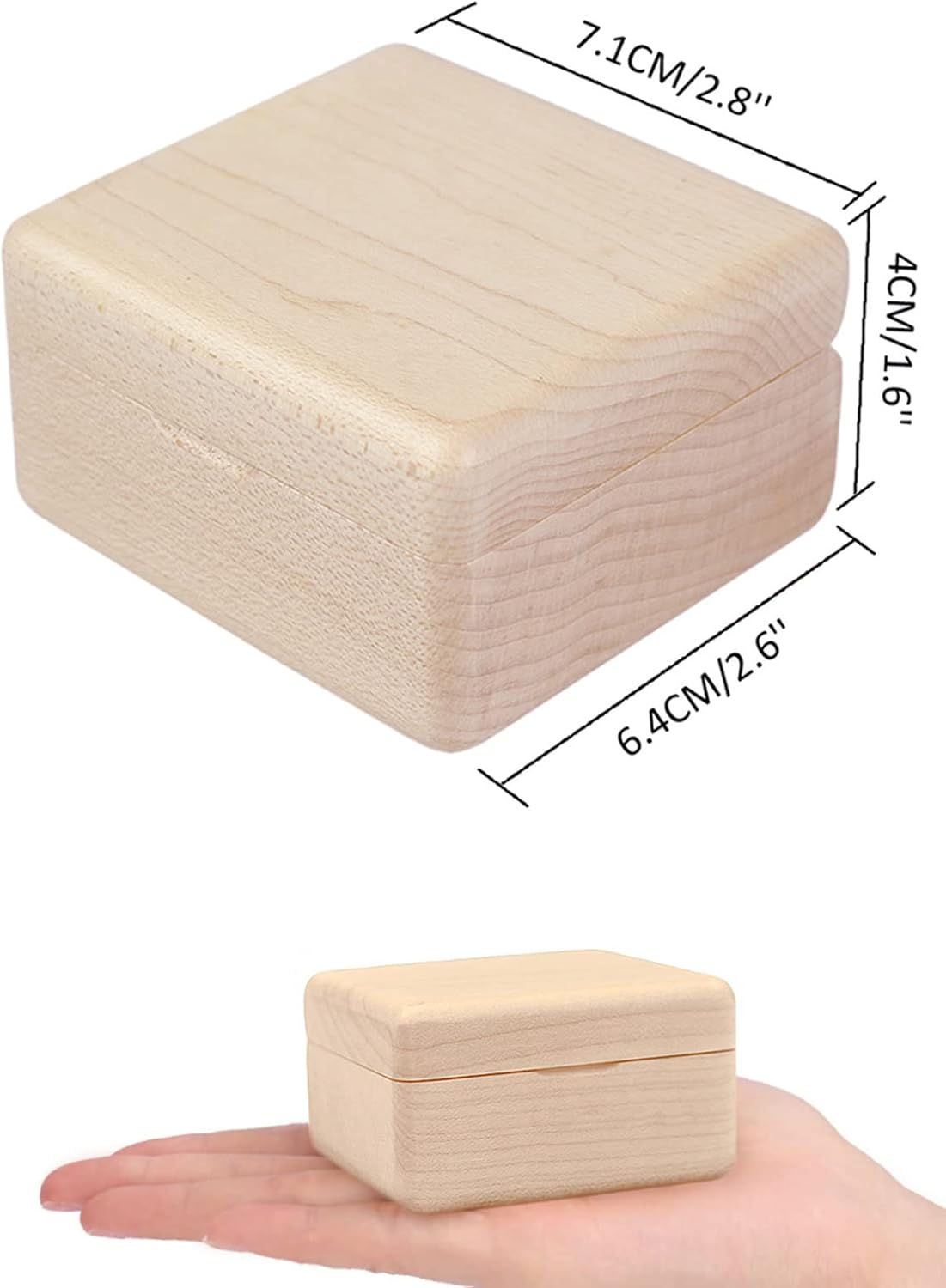 Sinzyo Maple Wooden Music Box with 18 Notes