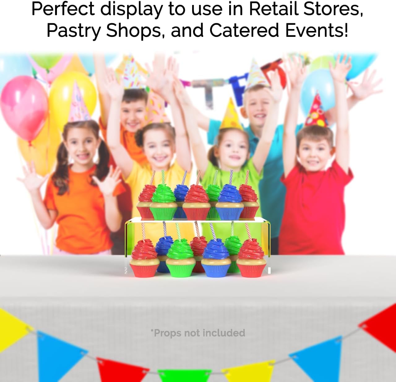Marketing Holders 4 Pack Clear Acrylic Riser Display Stand