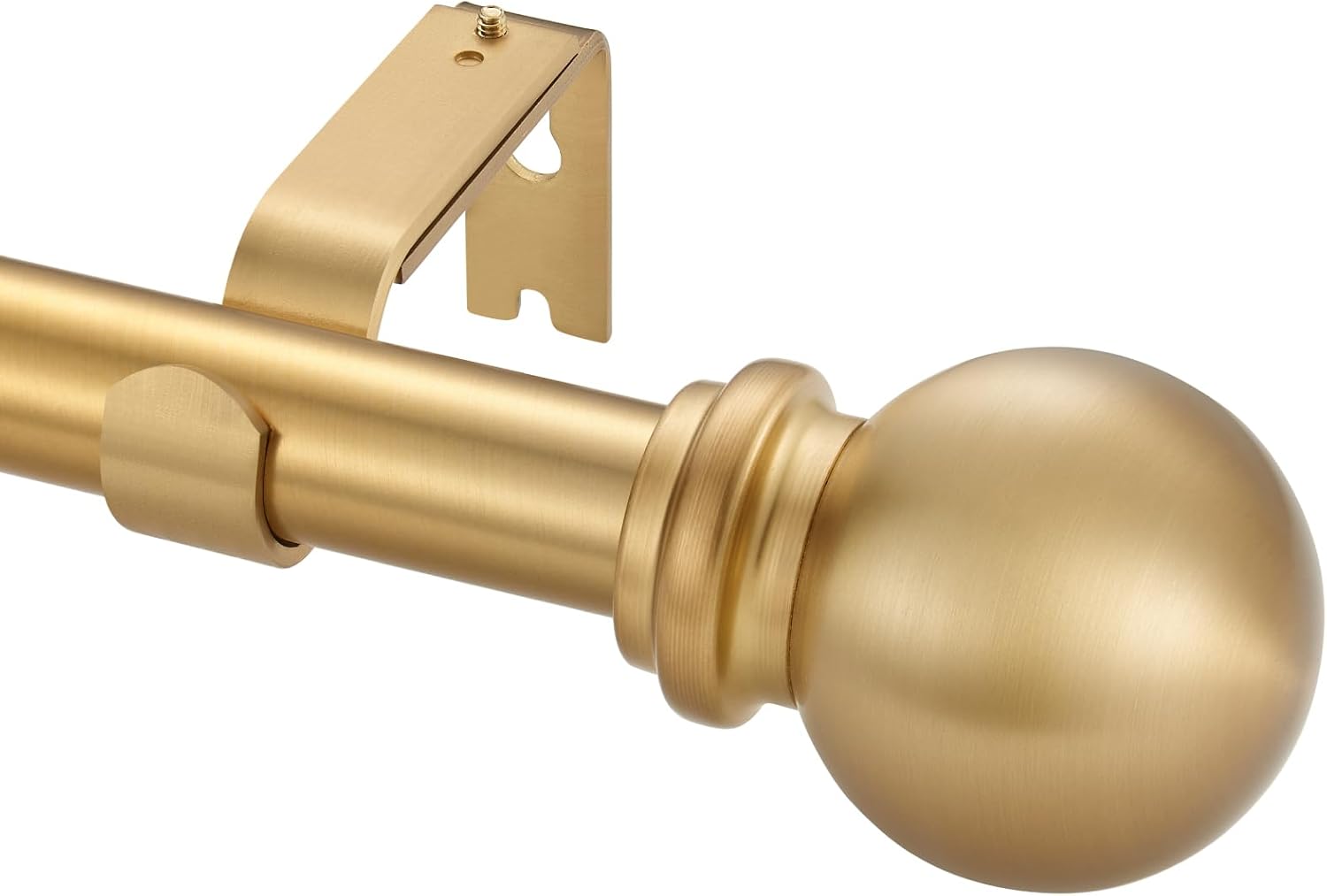 Warm Gold Decorative Curtain Rod with Ball Finials