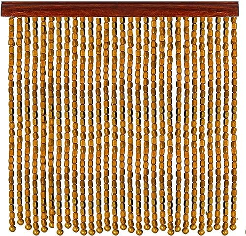 Retro Wood Beaded Curtain for Privacy and Decor