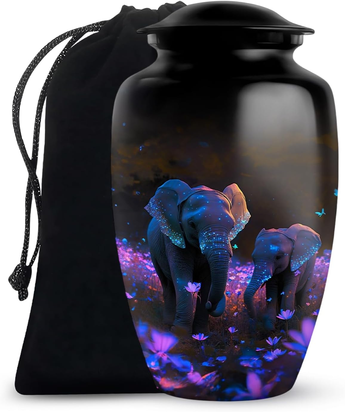 Aluminum Elephant Ashes Urn - 10 Inch Cremation Urn for Adult