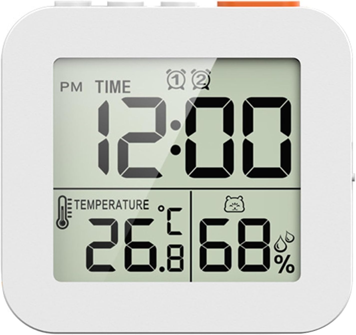 Digital Timer Shower Clock with Alarm White
