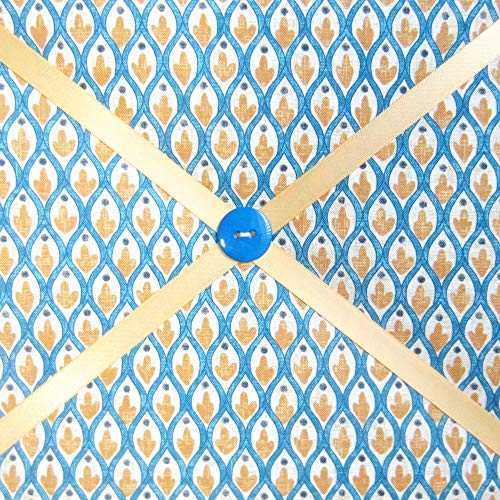 16 x 20 French Memory Board Blue Gold Bow Design