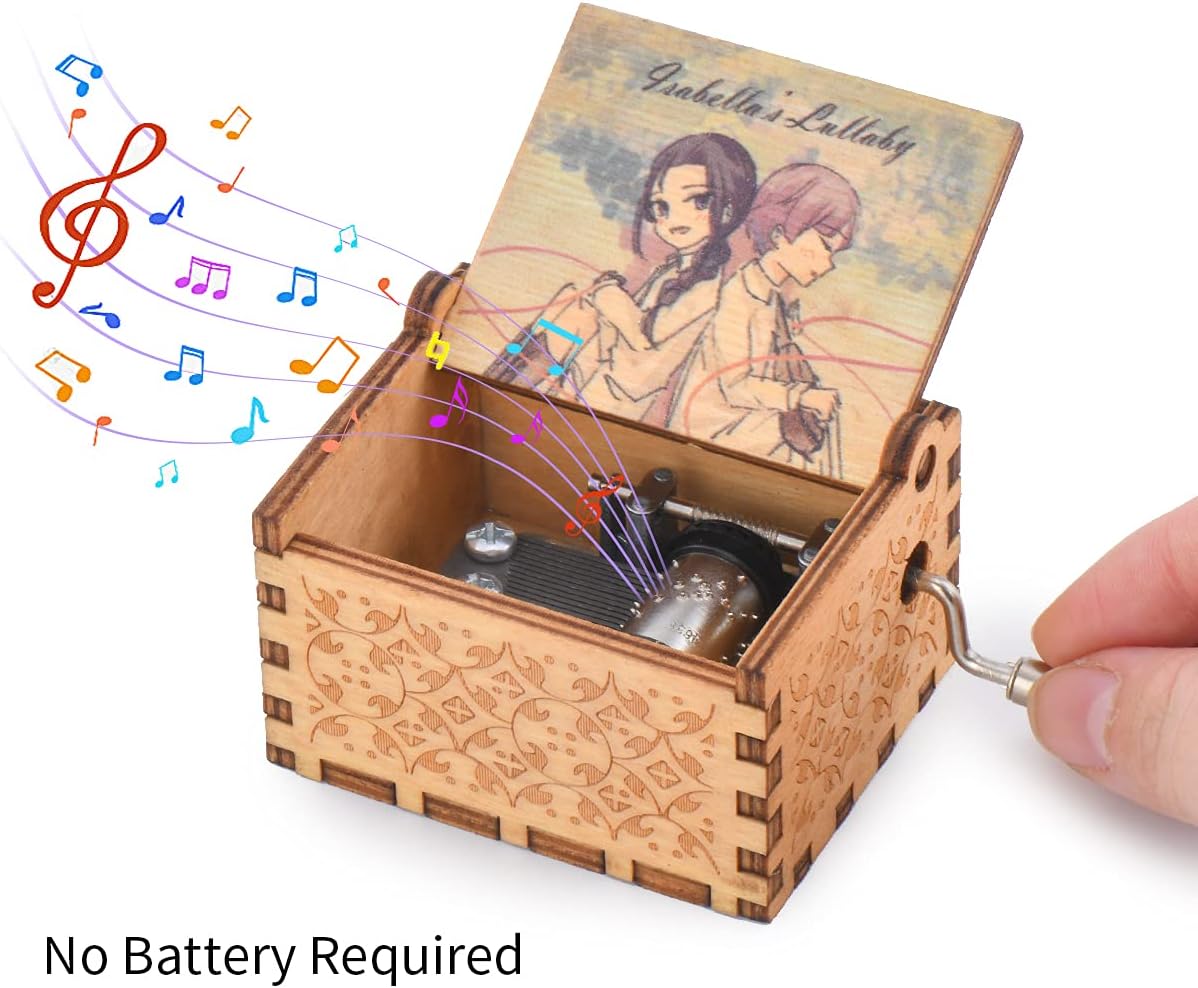 Wooden Musical Box with Isabellas Lullaby