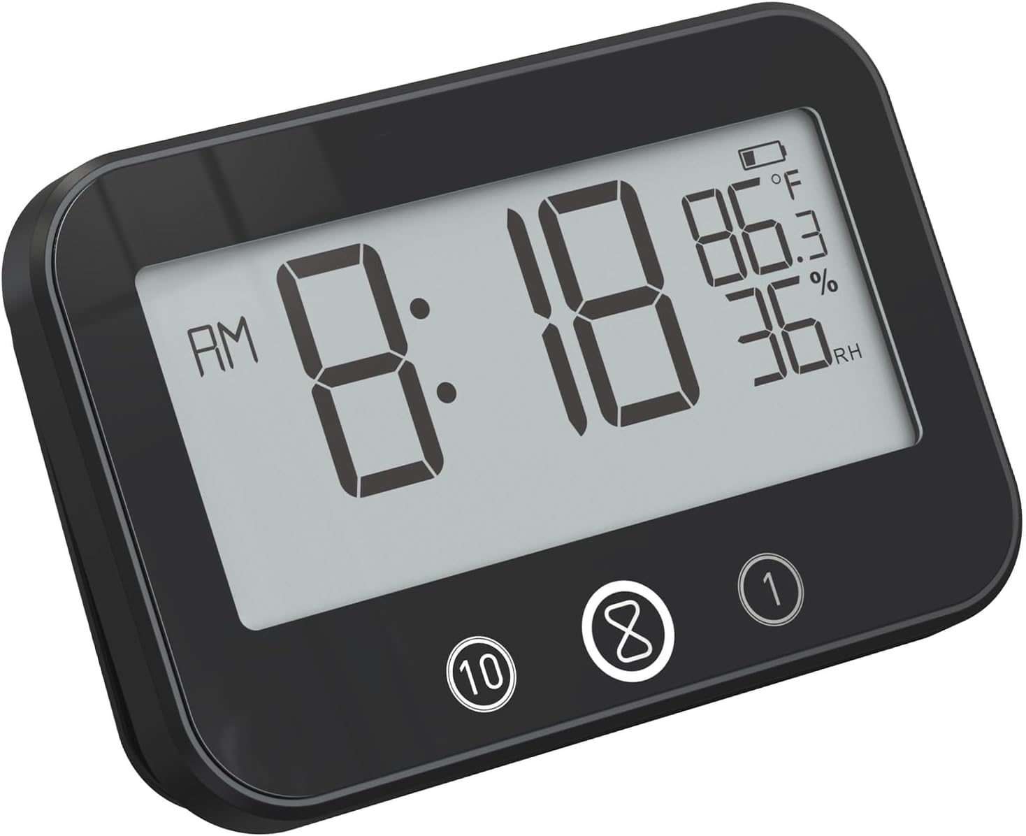 Moynagh Countdown Timer Bathroom Clock with Temperature Display
