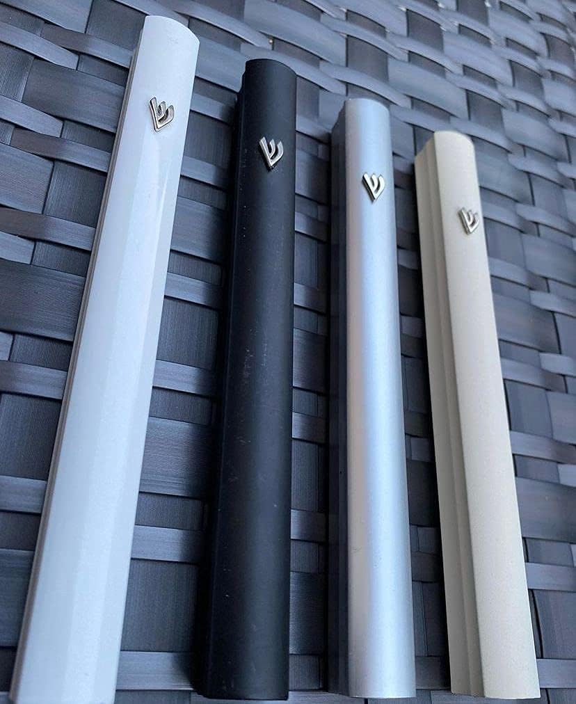 AS Mezuzah Silver Shin Design Aluminum Case