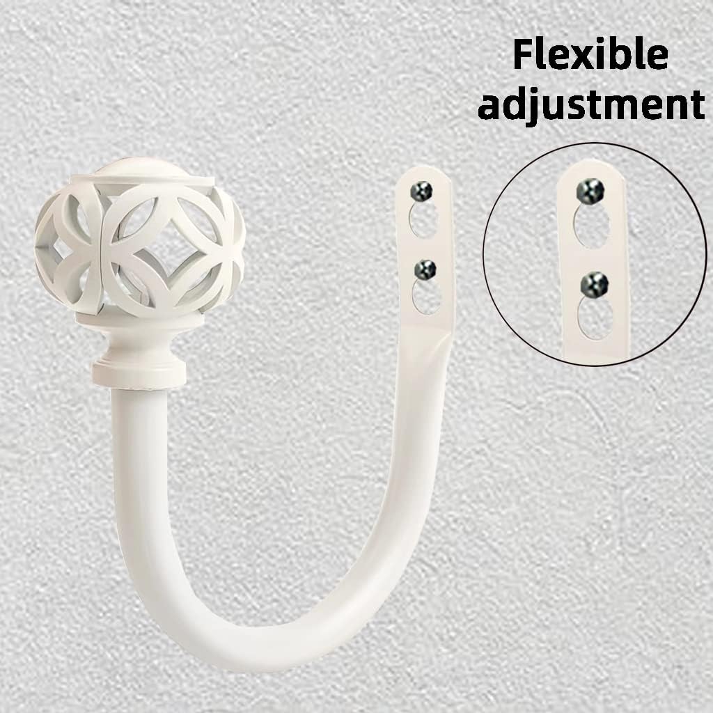 2Pcs Curtain Holdbacks with Screws White