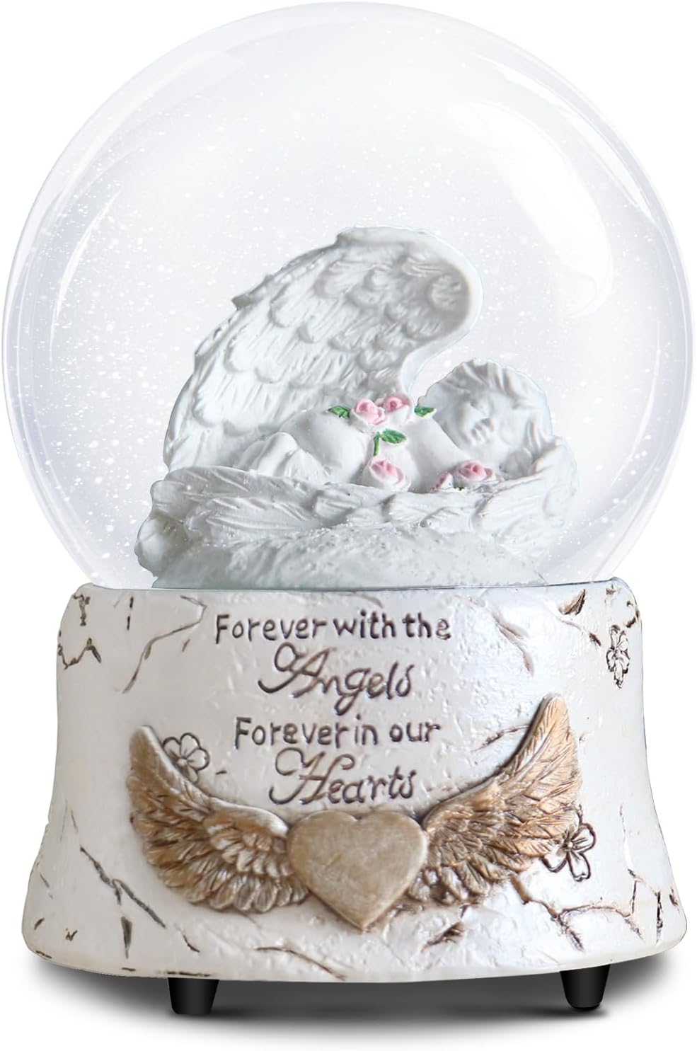 Pet Memorial Musical Snow Globe Angel Keepsake