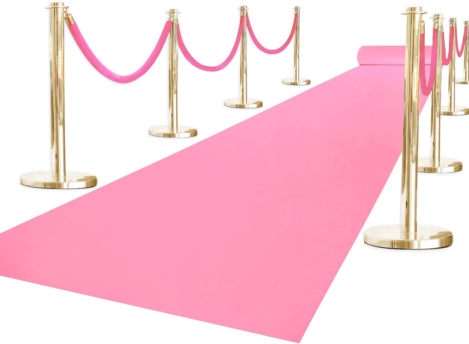 Pink Carpet Runner for Party 160 GSM Felt Runway Rug 3x15 ft