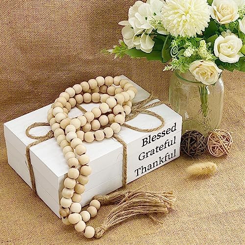 LIAQICHA Decorative Books with Wooden Bead Tassel 58 in