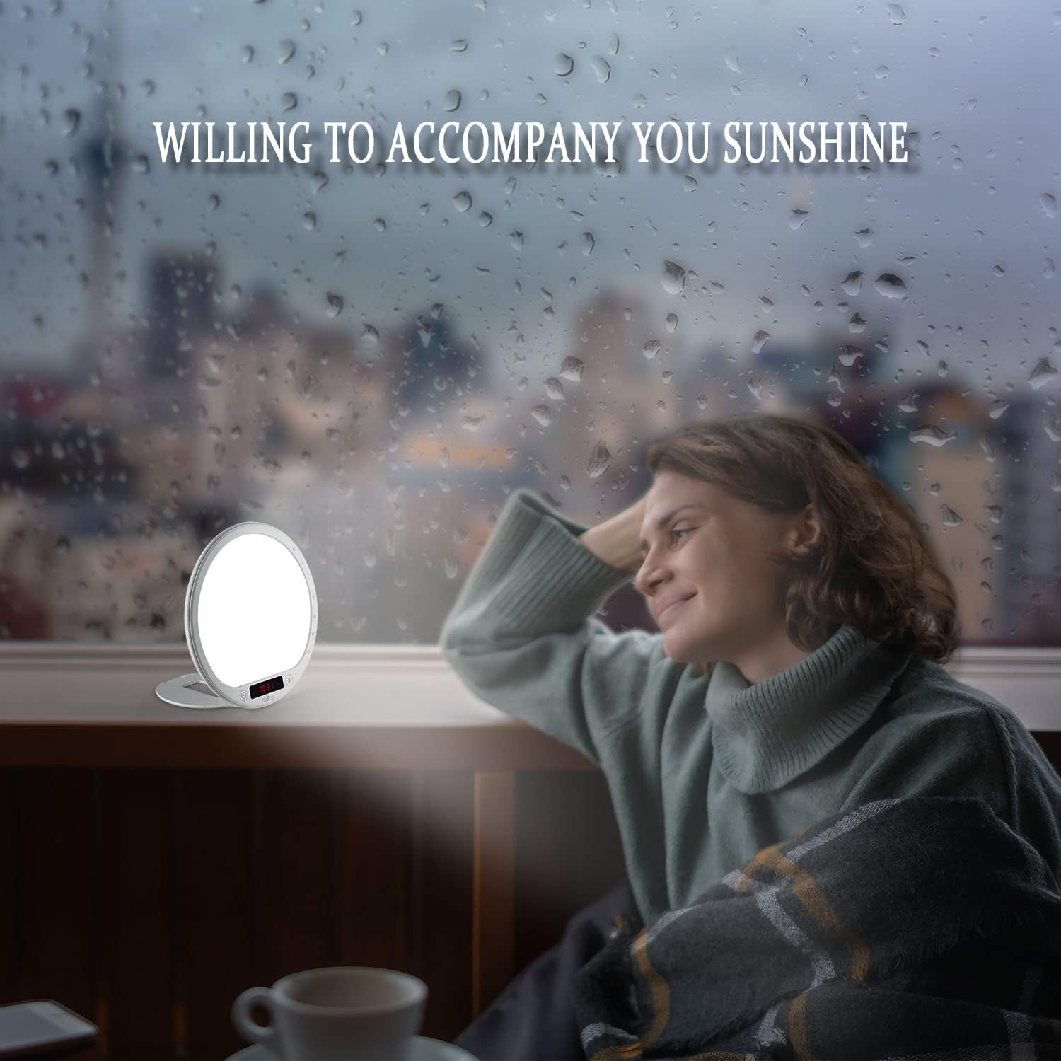 Portable Light Therapy Lamp with Sunrise Alarm