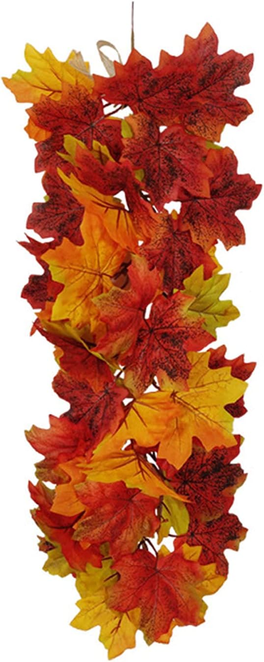 MSUIINT Fall Maple Leaf Swag Garland Wall Decor 2Pcs
