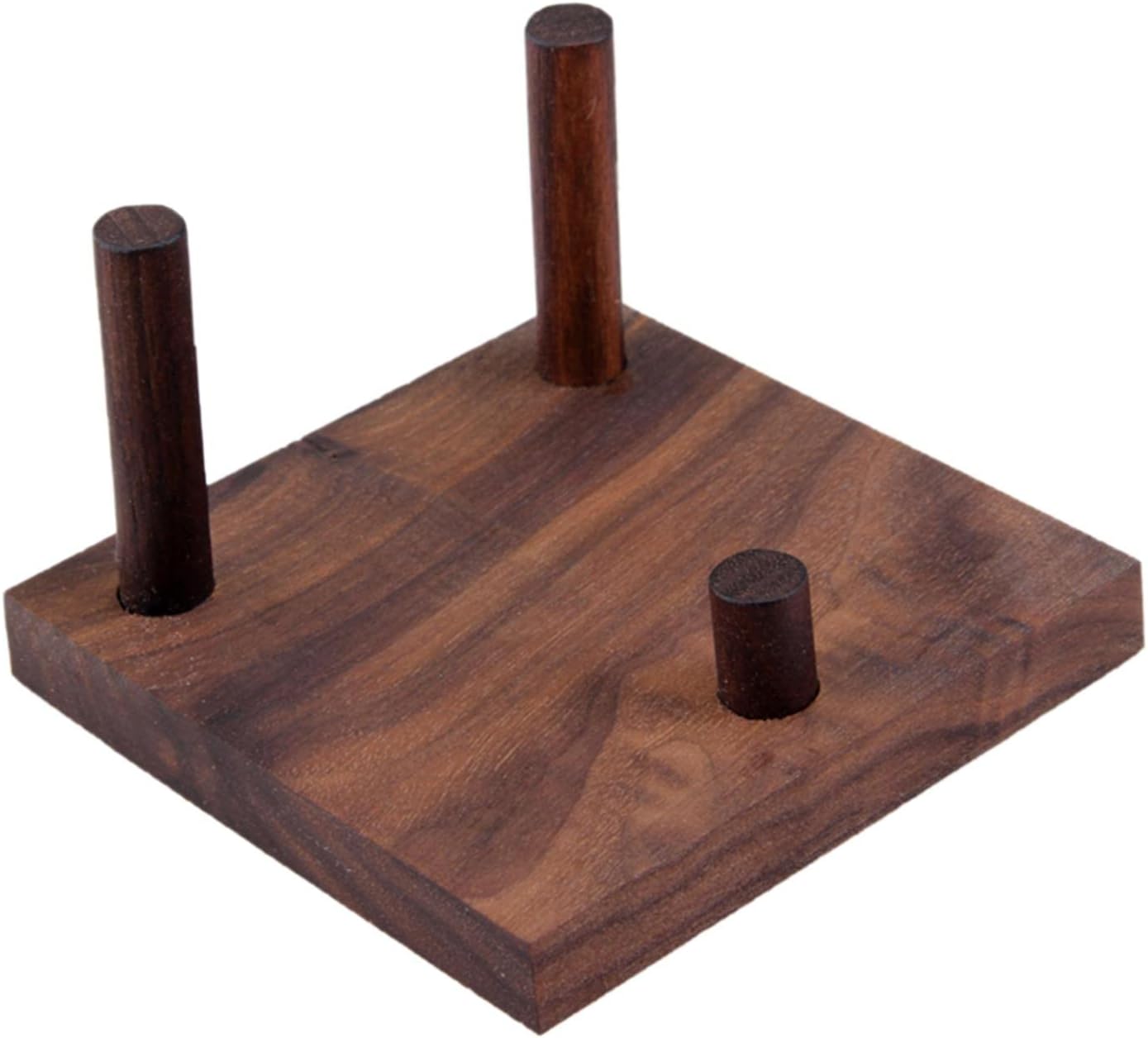 Mineral Display Frame with Wooden Base and Three Peg Easel Stand