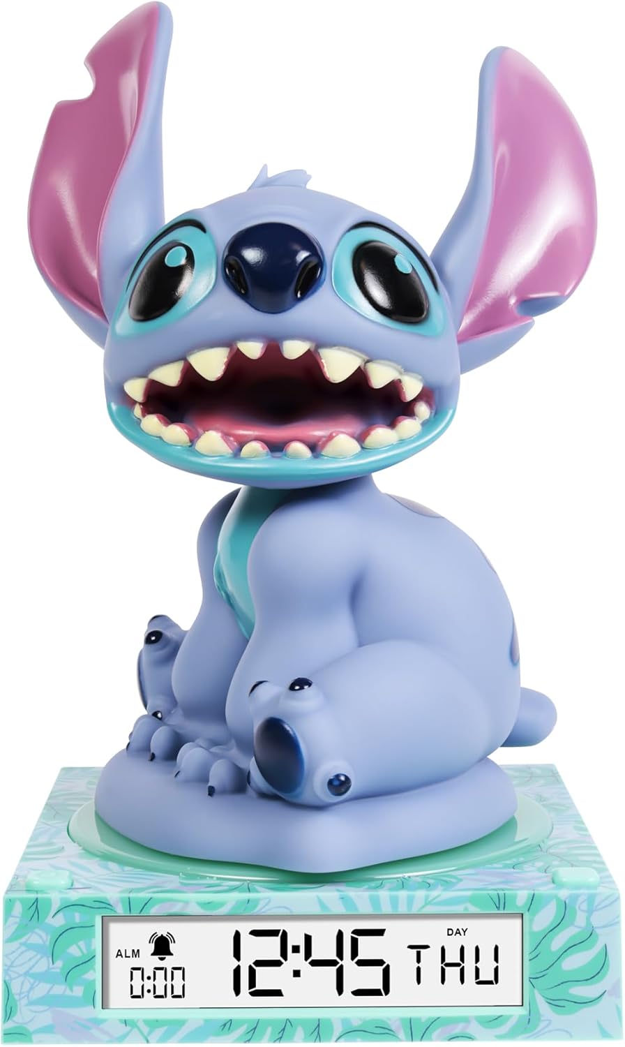 Disney Stitch 3D Night Light Alarm Clock