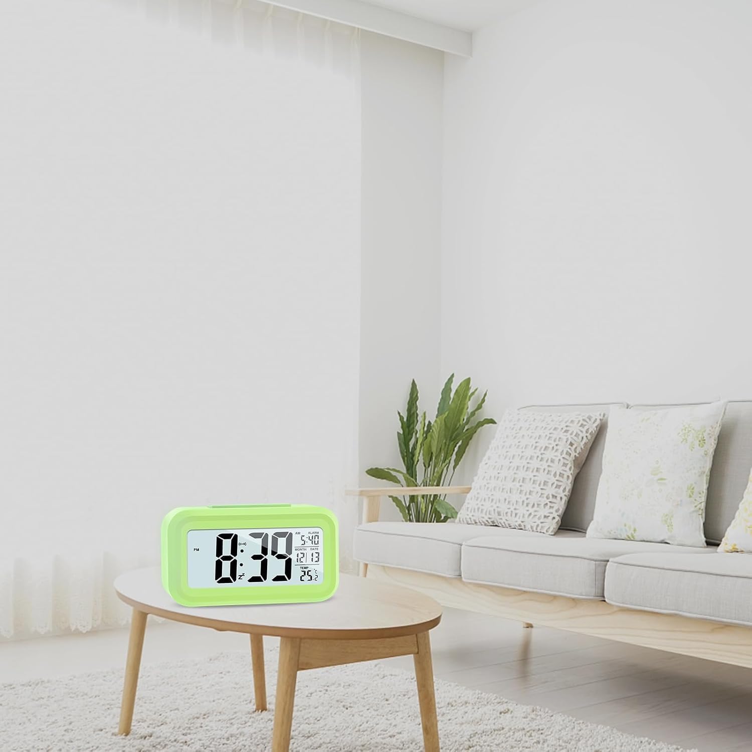 Upgraded Digital Alarm Clock with Temperature and Night Light Control