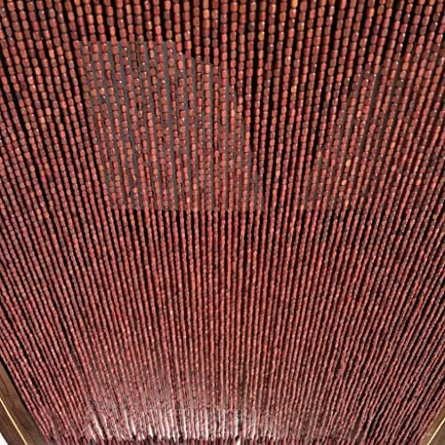 ZHOUXIAO Wood Beaded Curtain with Rods for Doorways 1