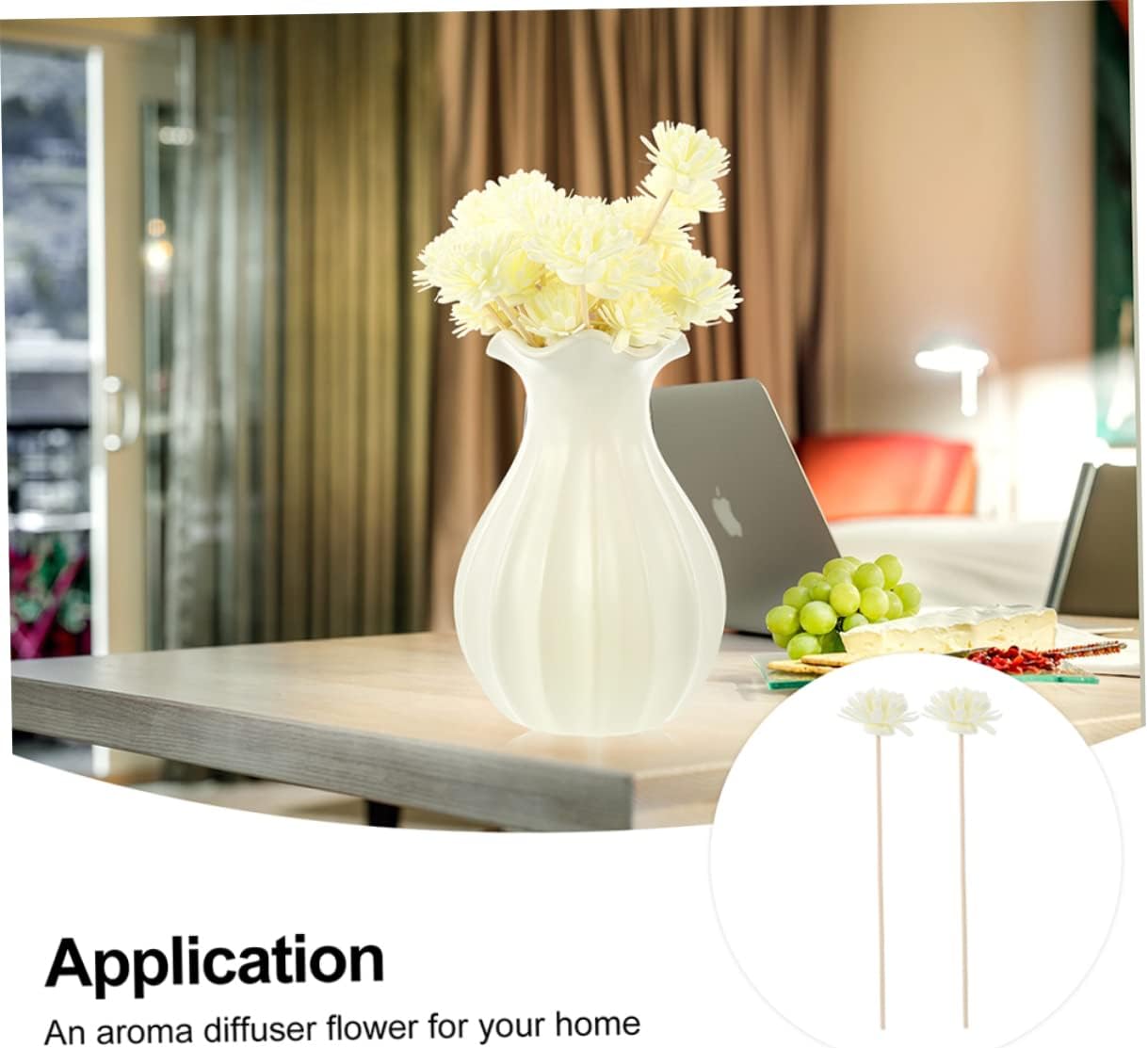 20Pcs Simulation Flower Aromatherapy Diffuser Sticks for Home Decor