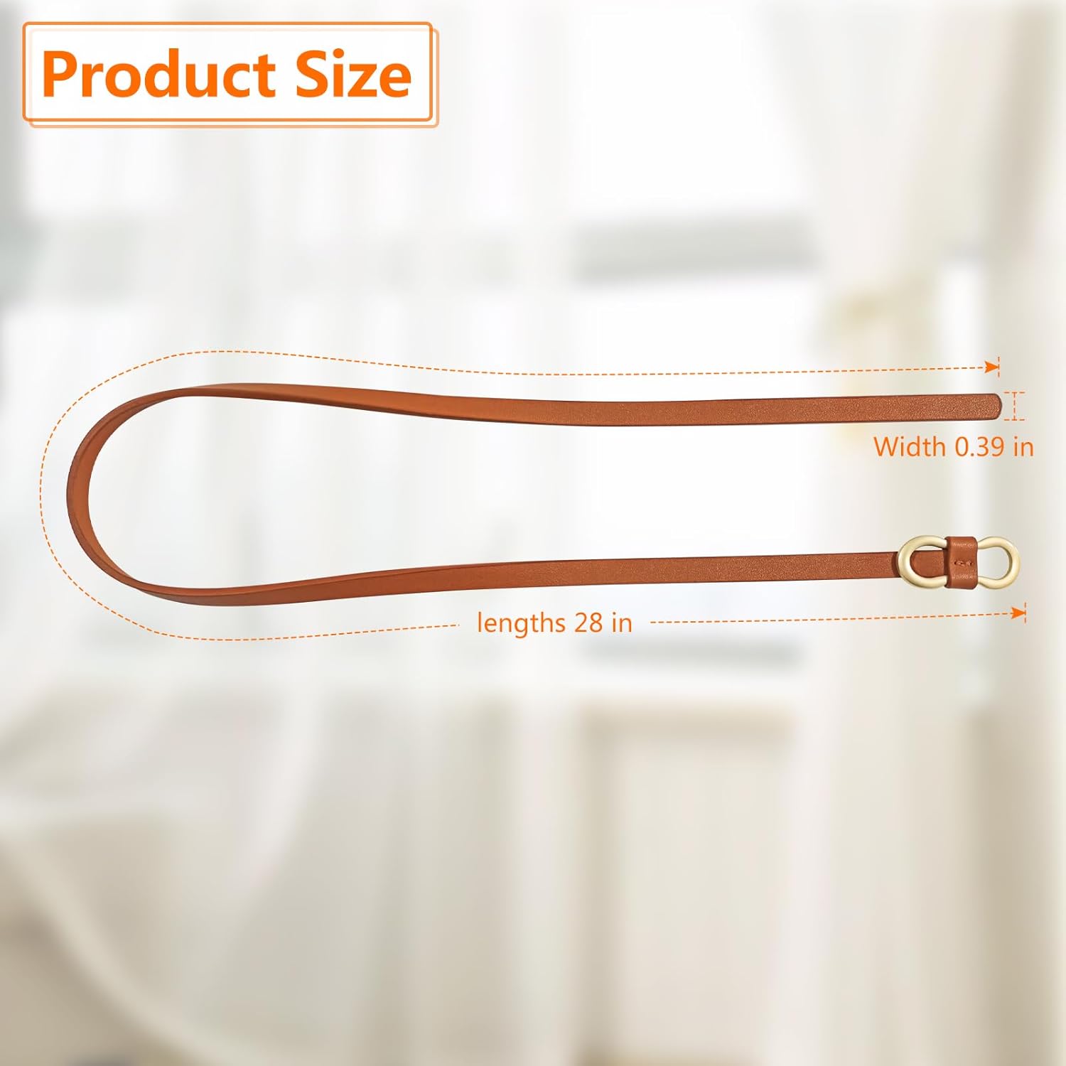 4 pcs Leather Curtain Holdbacks with Metal Buckle
